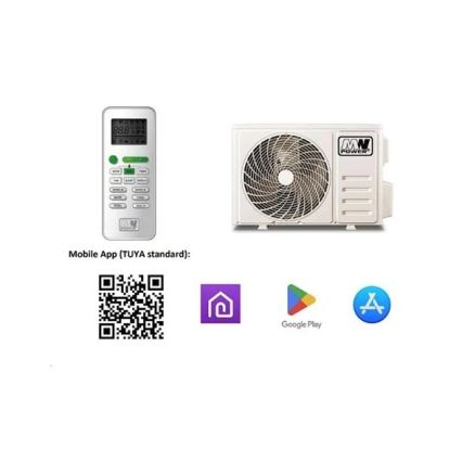 Klimaanlage 12K V1 3,5 kW 12000 BTU Wi-Fi Tuya weiß + Fernbedienung