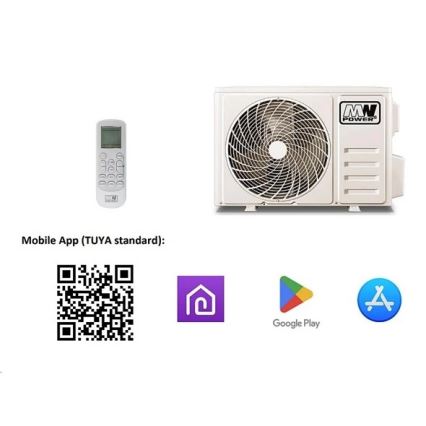 Klimaanlage 12K V1 3,65 kW 12000 BTU Wi-Fi Tuya weiß + Fernbedienung