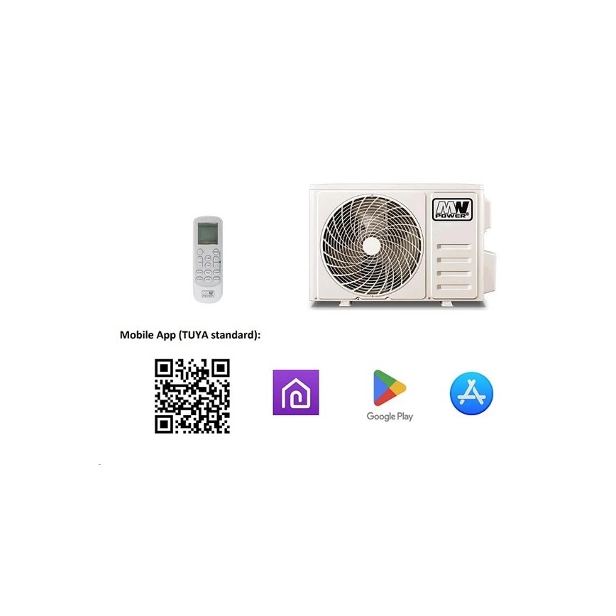 Klimaanlage 12K V1 3,65 kW 12000 BTU Wi-Fi Tuya weiß + Fernbedienung