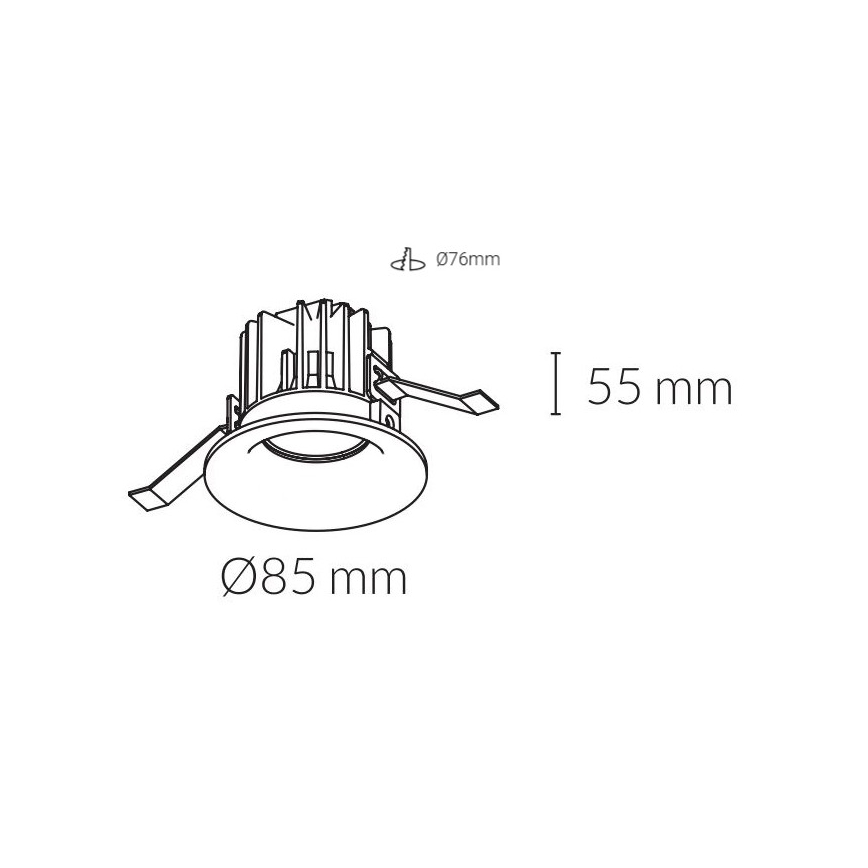 Kohl Lighting - LED-Badezimmer-Einbauleuchte LUXO LED/12W/230V IP65