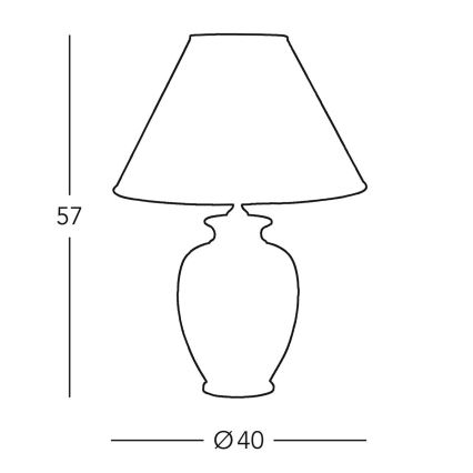 Kolarz 0014.74.4 - Tischleuchte GIARDINO 1xE27/100W/230V beige