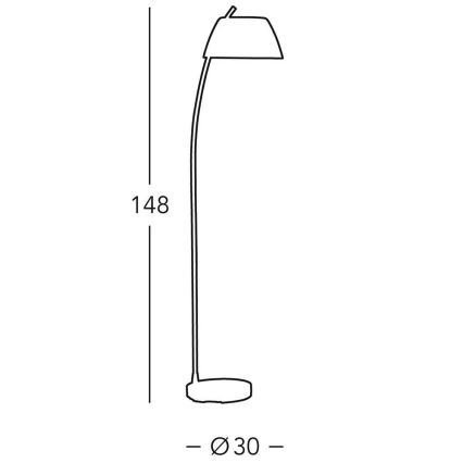 Kolarz 0051.41.6 - Stehlampe MALMÖ 1xE27/60W/230V