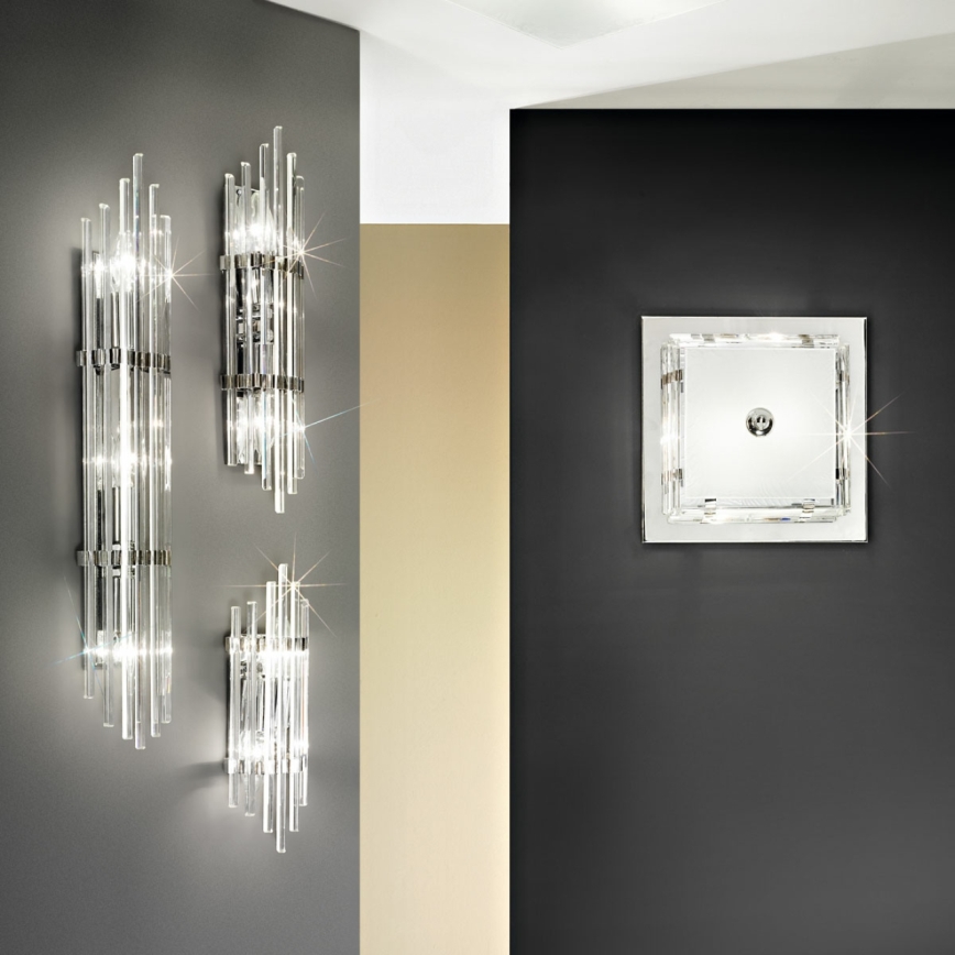Kolarz 0342.63.5 - Wandleuchte ONTARIO 3xE14/40W/230V 60 cm glänzendes Chrom