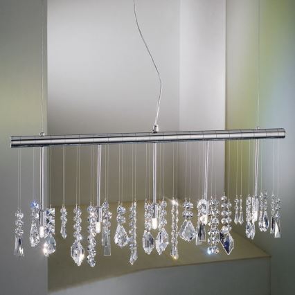 Kolarz 104.85.5 - Kristall-Hängeleuchte STRETTA 5xG9/40W/230V glänzendes Chrom