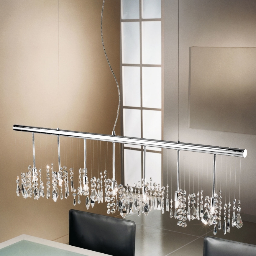 Kolarz 104.87.5 - Kristall-Hängeleuchte STRETTA 7xG9/40W/230V glänzendes Chrom