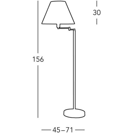 Kolarz 264.41.4 - Stehlampe HILTON 1xE27/60W/230V