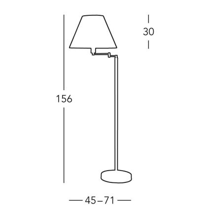 Kolarz 264.41.6 - Stehlampe HILTON 1xE27/60W/230V