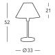Kolarz 264.70.4 - Tischlampe HILTON 1xE27/60W/230V