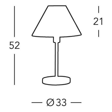 Kolarz 264.70.4 - Tischlampe HILTON 1xE27/60W/230V