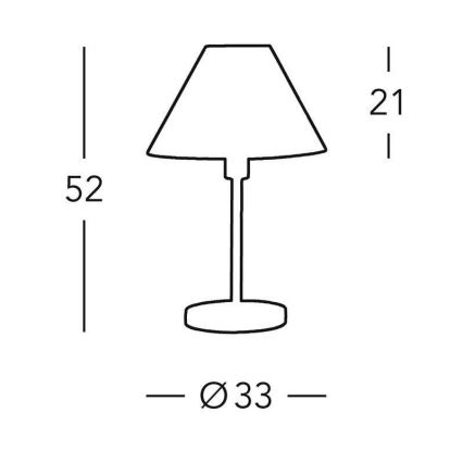 Kolarz 264.70.6 - Tischlampe HILTON 1xE27/60W/230V