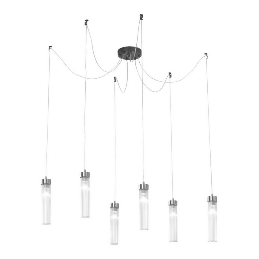 Kolarz 6009.30660 - Hängeleuchte RAGGIO 6xE14/25W/230V Spinne matt Chrom