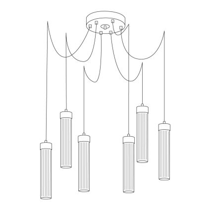 Kolarz 6009.30660 - Hängeleuchte RAGGIO 6xE14/25W/230V Spinne matt Chrom