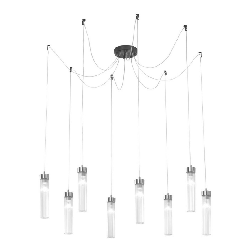 Kolarz 6009.30860 - Hängeleuchte RAGGIO 8xE14/25W/230V Spinne matt Chrom