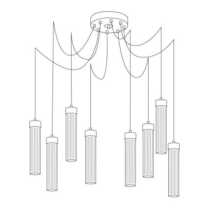 Kolarz 6009.30860 - Hängeleuchte RAGGIO 8xE14/25W/230V Spinne matt Chrom