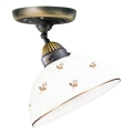 Kolarz 731.10.170 - Aufgesetzte Deckenleuchte NONNA 1xE27/75W/230V Ø 20 cm, mit floraler Verzierung in Roségold