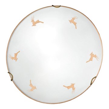 Kolarz 731.11.4.150 - Wandleuchte NONNA 1xE27/60W/230V, Ø 30 cm, mit Hirschmotiv, Roségold