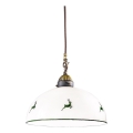 Kolarz 731.30.101 - Hängeleuchte NONNA 1xE27/75W/230V d 30 cm Hirsch grün