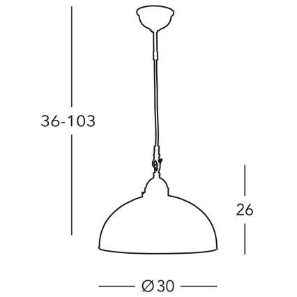 Kolarz 731.30.54 - Kronleuchter an Schnur NONNA 1xE27/75W/230V