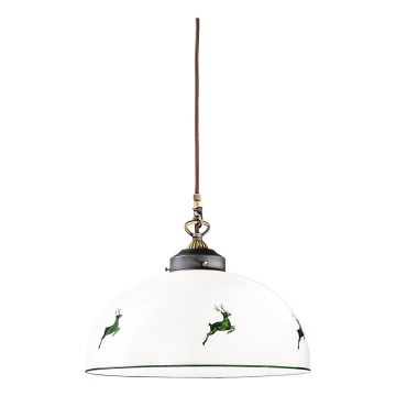 Kolarz 731.32.102 - Hängeleuchte NONNA 1xE27/75W/230V d 36 cm Hirsch grün