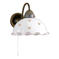 Kolarz 731.61.160 - Wandleuchte NONNA 1xE27/75W/230V mit Blumenmotiv, Roségold