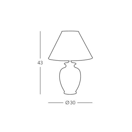 Kolarz 731.70W.100 – Tischlampe NONNA 1xE27/100W/230V weiß