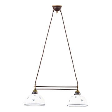 Kolarz 731.82.24 - Hängeleuchte NONNA 2xE27/75W/230V blau