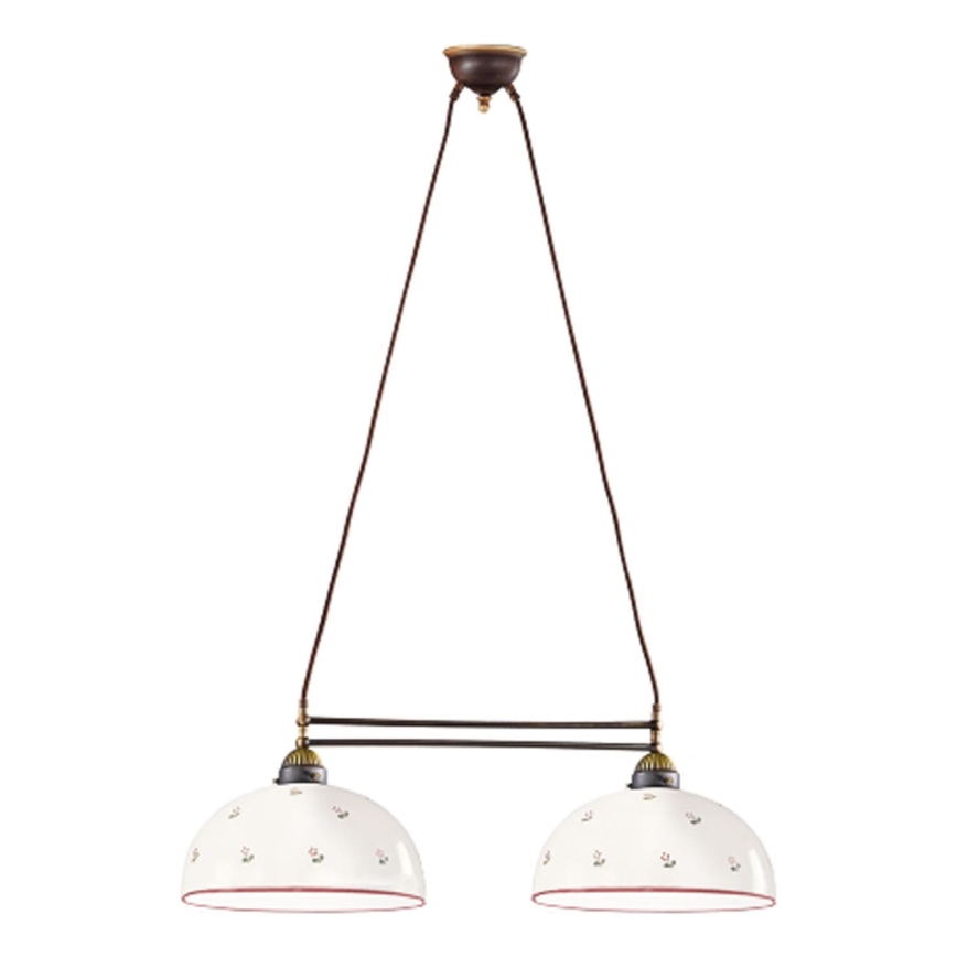 Kolarz 731.82.68 - Hängeleuchte NONNA 2xE27/75W/230V rot