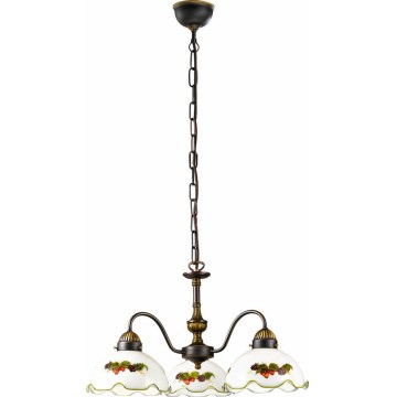 Kolarz 731.83.113 - Kronleuchter an Kette NONNA 3xE27/75W/230V Weinrot/Erdbeerrot