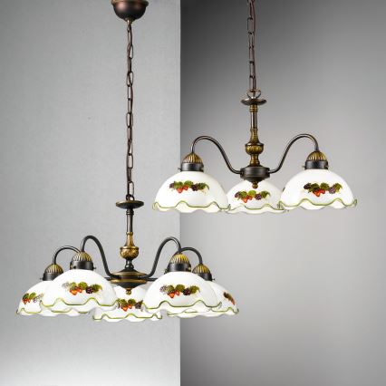 Kolarz 731.83.113 - Kronleuchter an Kette NONNA 3xE27/75W/230V Weinrot/Erdbeerrot