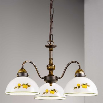 Kolarz 731.83.126 - Hängeleuchte an Kette NONNA 3xE27/75W/230V Zitronen
