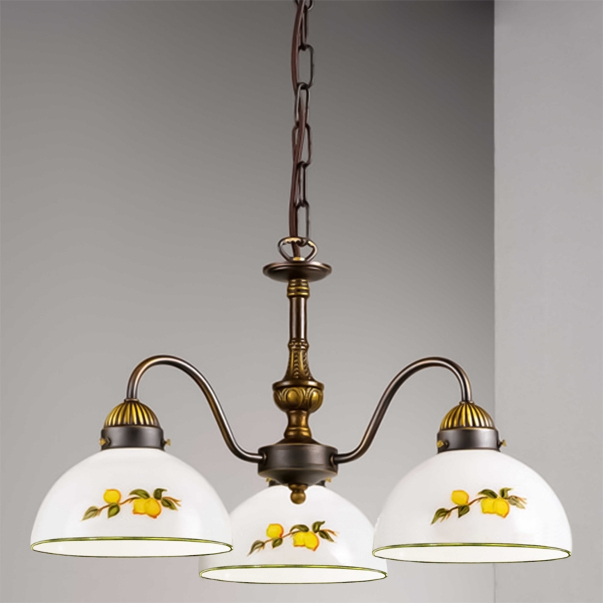 Kolarz 731.83.126 - Hängeleuchte an Kette NONNA 3xE27/75W/230V Zitronen