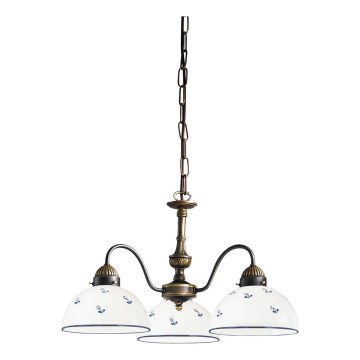Kolarz 731.83.16 - Hängeleuchte an Kette NONNA 3xE27/75W/230V blau