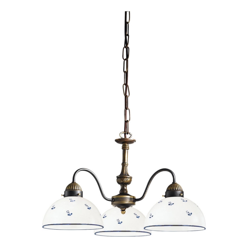 Kolarz 731.83.16 - Hängeleuchte an Kette NONNA 3xE27/75W/230V blau