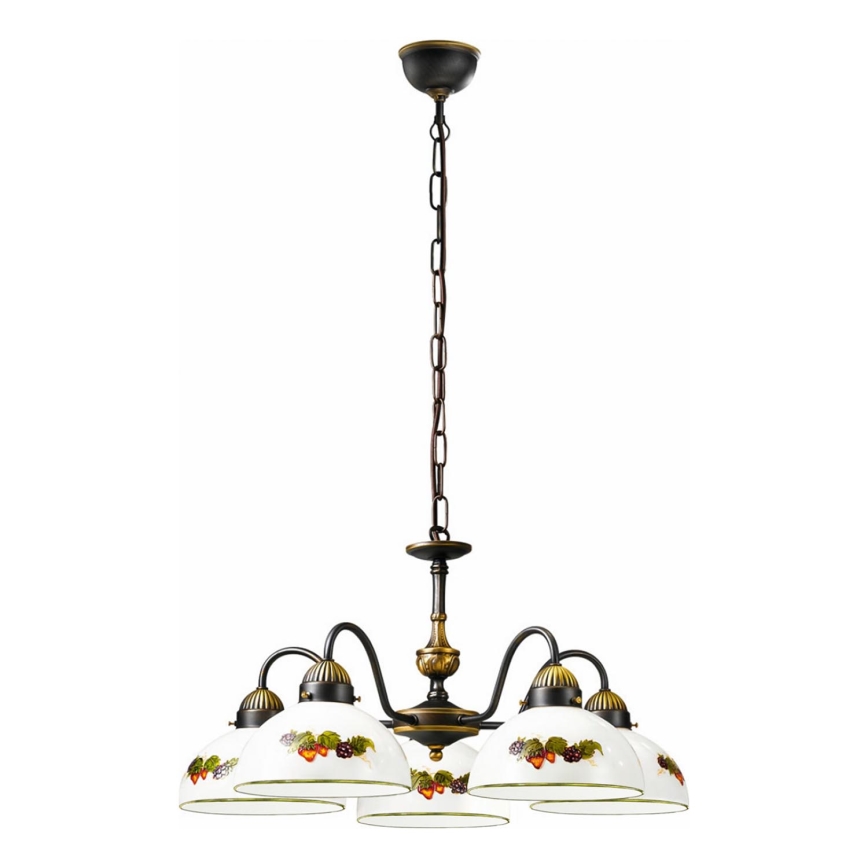 Kolarz 731.85.121 - Hängeleuchte an Kette NONNA 5xE27/75W/230V Trauben/Erdbeeren