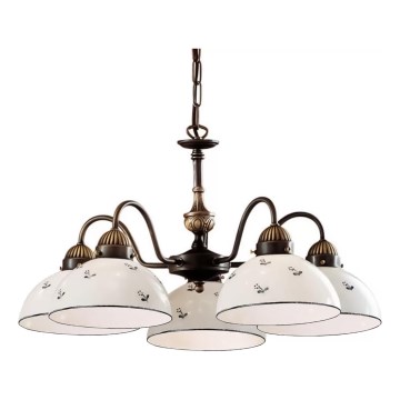 Kolarz 731.85.16 - Hängeleuchte an Kette NONNA 5xE27/75W/230V blau