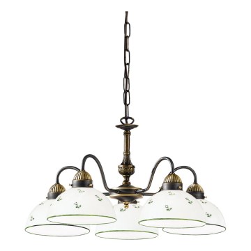 Kolarz 731.85.20 - Hängeleuchte an Kette NONNA 5xE27/75W/230V grün