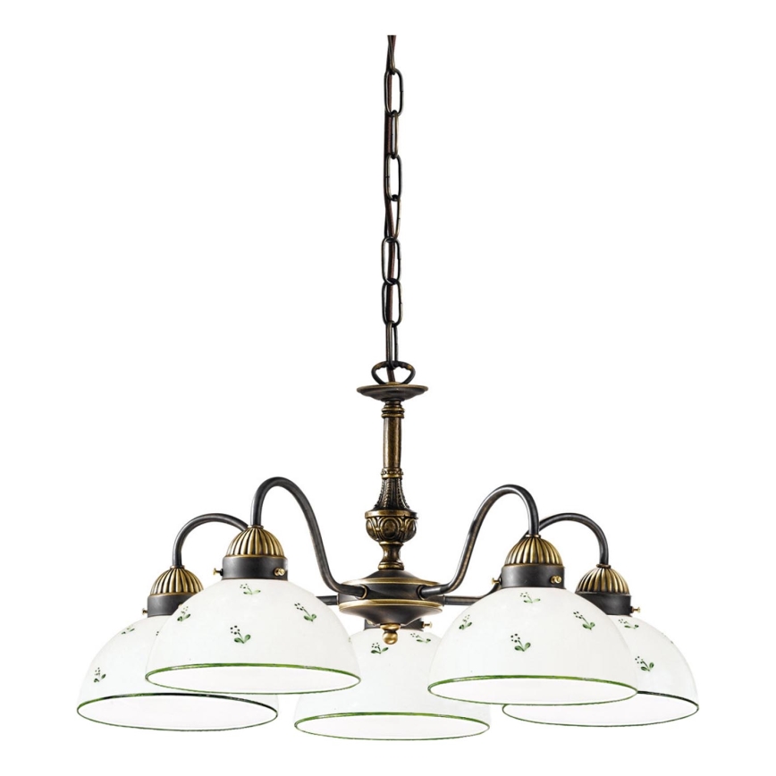 Kolarz 731.85.20 - Hängeleuchte an Kette NONNA 5xE27/75W/230V grün