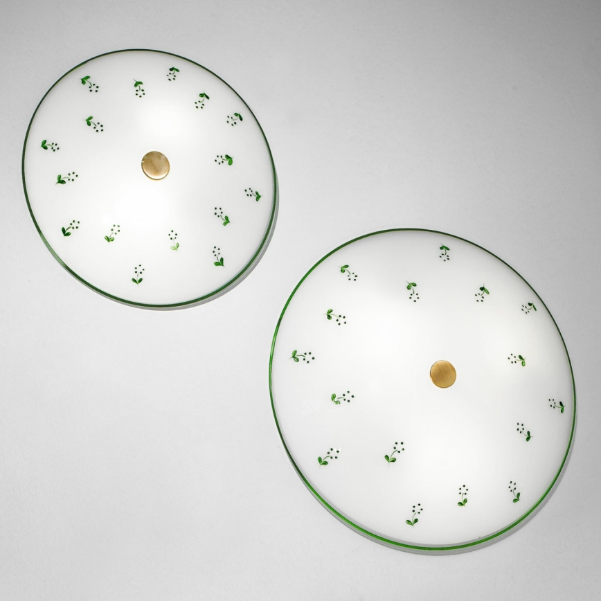 Kolarz 731.U12.4.21 - Deckenleuchte NONNA 2xE14/60W/230V d 30 cm grün