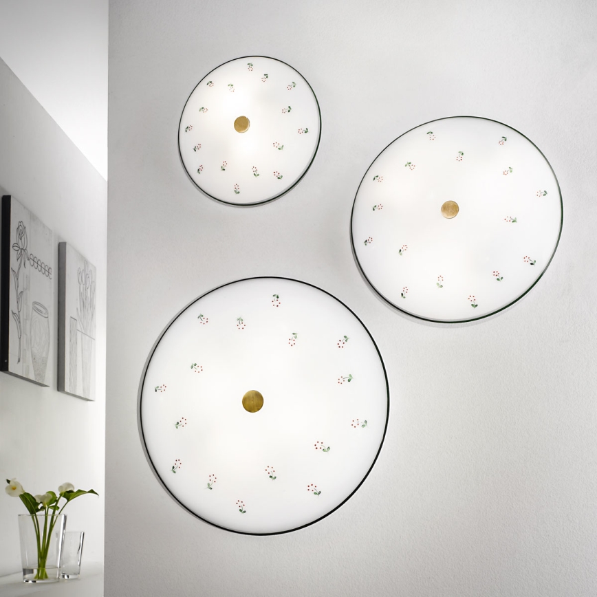 Kolarz 731.U12.4.70 - Deckenleuchte NONNA 2xE14/60W/230V Ø 32 cm grün/messing