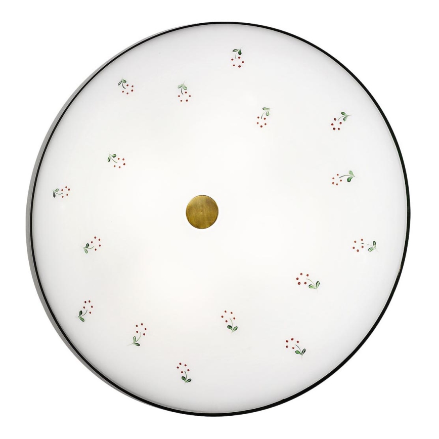 Kolarz 731.U14.4.70- Deckenleuchte NONNA 4xE27/60W/230V d 54 cm grün/Messing