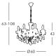 Kolarz 960.88 - Kristallkronleuchter an Kette VALERIE 8xE14/40W/230V