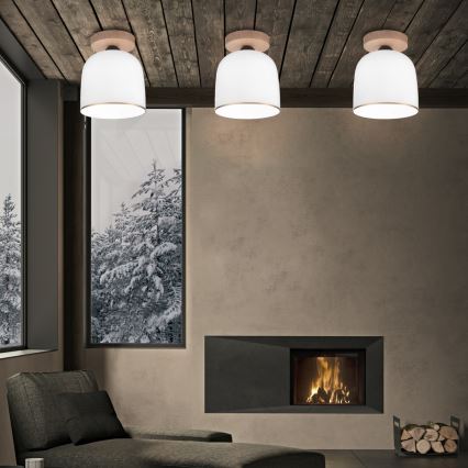 Kolarz A1352.11.Au - Deckenleuchte NONNA 1xE27/60W/230V Eiche/Weiß/Gold