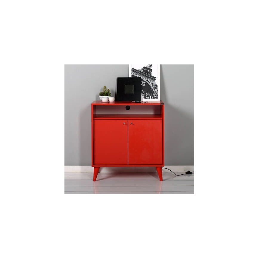 Kommode 79x73 cm rot