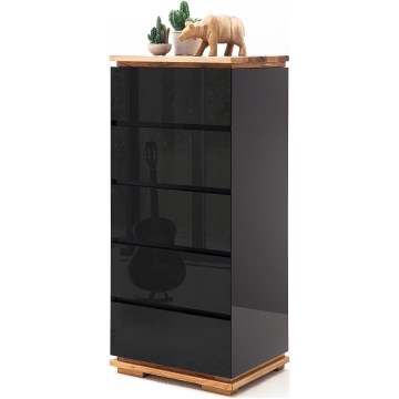 Kommode ARVI schwarz/Eiche