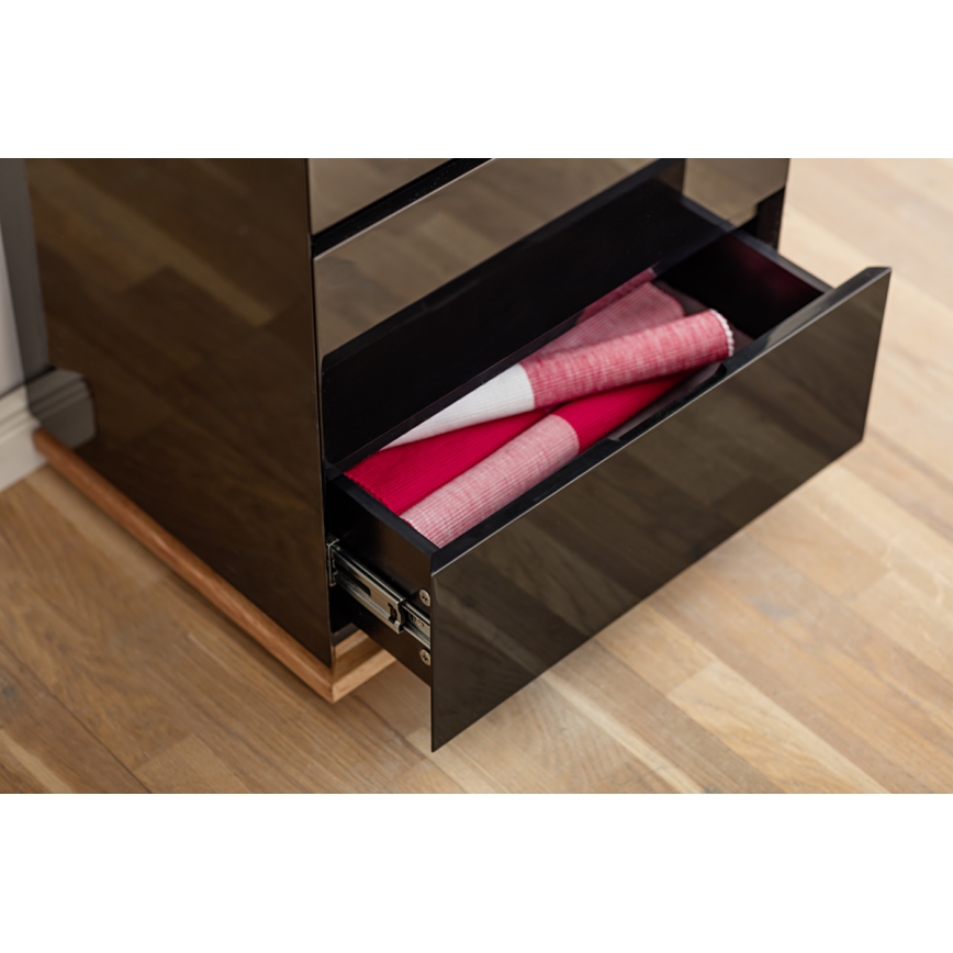 Kommode ARVI schwarz/Eiche