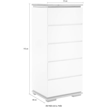 Kommode ARVI schwarz/Eiche