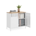 Kommode FIRA 80x40 cm weiß/eiche
