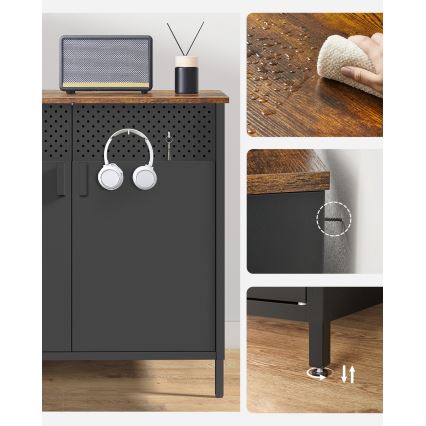 Kommode FIRA schwarz/braun