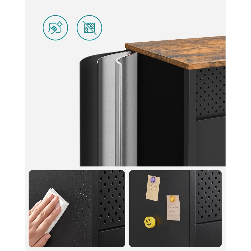 Kommode FIRA schwarz/braun