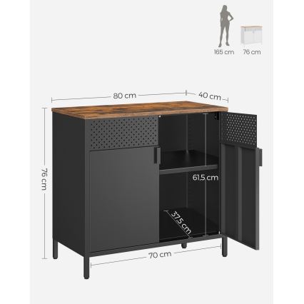 Kommode FIRA schwarz/braun